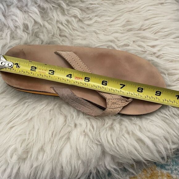 Feelgoodz Kinderz Leather Flip Flops Tan 7 - Picture 6 of 7